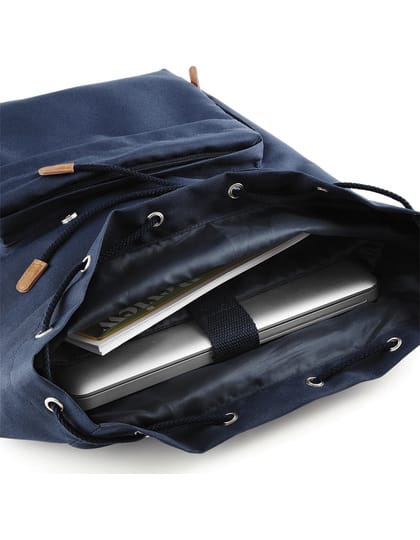 Sac à dos Vintage Laptop Backpack BagBase – Image 4