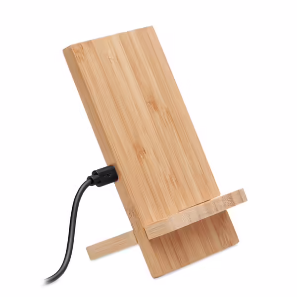 Support et chargeur sans fil en bambou WHIPPY PLUS – Image 2