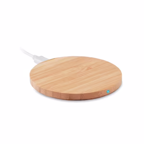 Chargeur sans fil en bambou RUNDO – Image 3